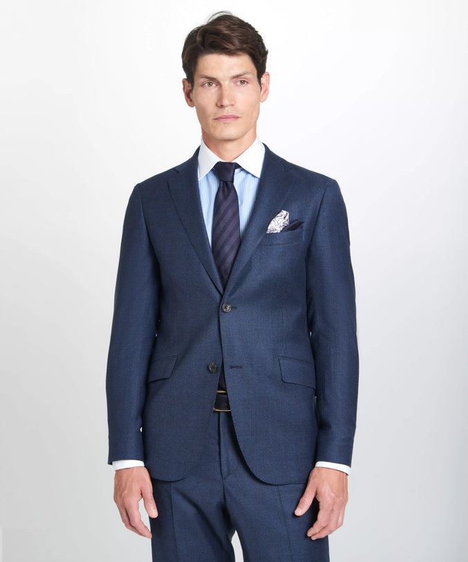 Navy & Neutral Tailored Fit Pow Check Jacket
