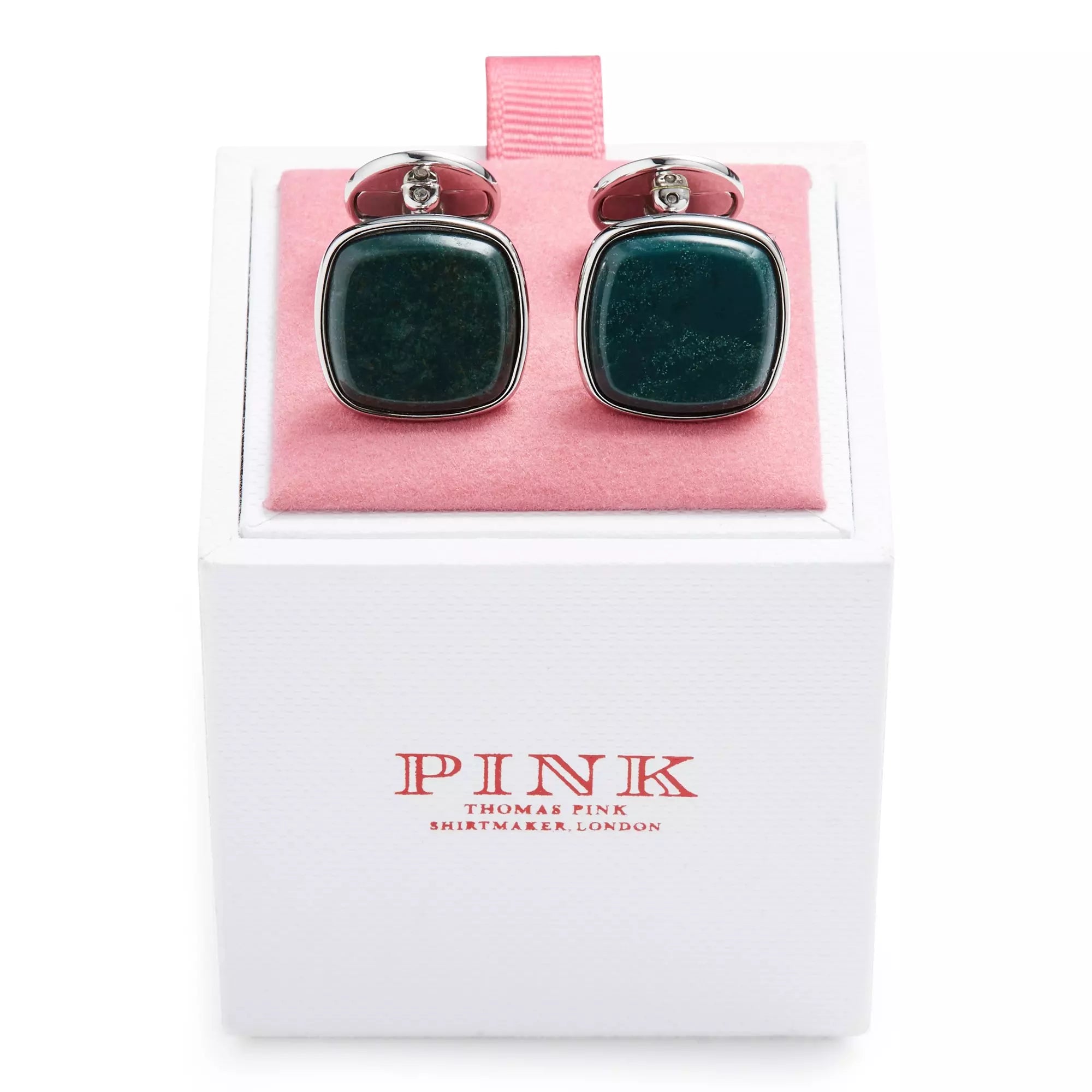 Deep Green Stone Semi Precious Cufflinks