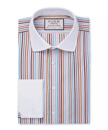 Multicolour Tailored Fit Multi Bengal Stripe Formal Shirt