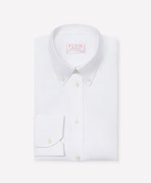 White Tailored Fit Essential Linen Button Down Smart Casual Shirt