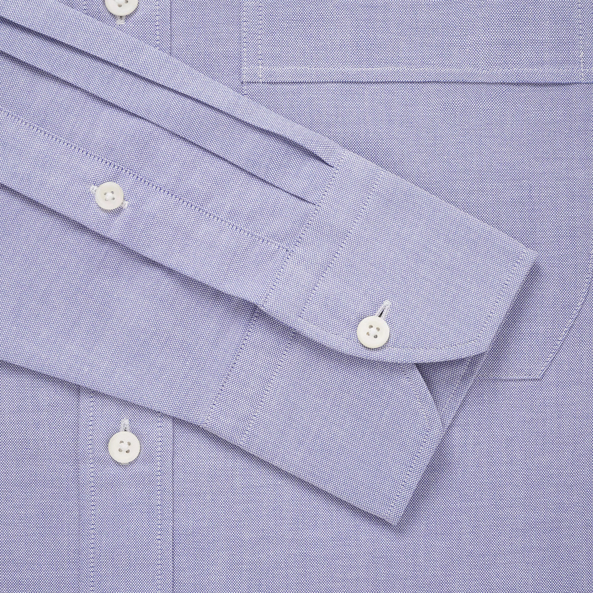Blue Tailored Fit Smart Casual Open Weave Oxford Shirt