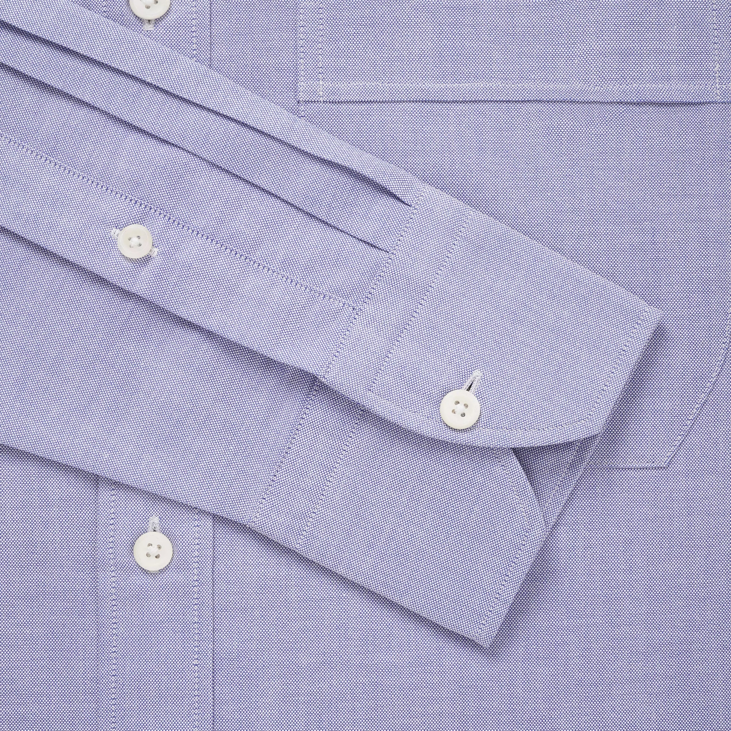 Blue Tailored Fit Smart Casual Open Weave Oxford Shirt