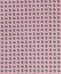 Pale Pink & Blue Small Paisley Motif Silk Printed Tie